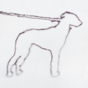 Cover art of Jonah Yano's Portrait of a dog.
It is a minimalist drawing of a dog on a leash.